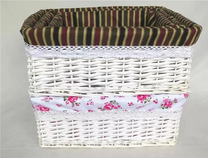 Customized Eco-Friendly Handmade Rectangular Steamed Willow Basket for Picnic