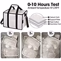 Zusammenklappbare und isolierte große Camping-Kühltasche für 40 Dosen, auslaufsicher/leicht zu reinigen, mit abnehmbarem Schultergurt für Grillen/Wandern/Familien-Outdoor-Aktivitäten