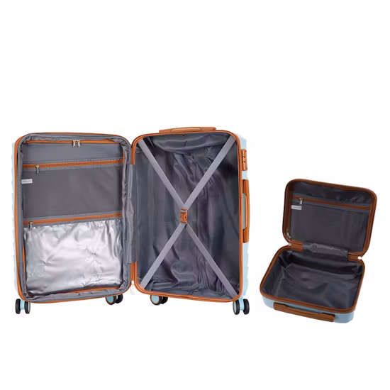 Rollendes Handgepäck, von Fluggesellschaften zugelassener Koffer aus Hartschalenkoffer mit Handtaschen-Trolley-Taschen